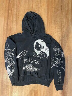 Weekday Men's Black and Grey Hoodie